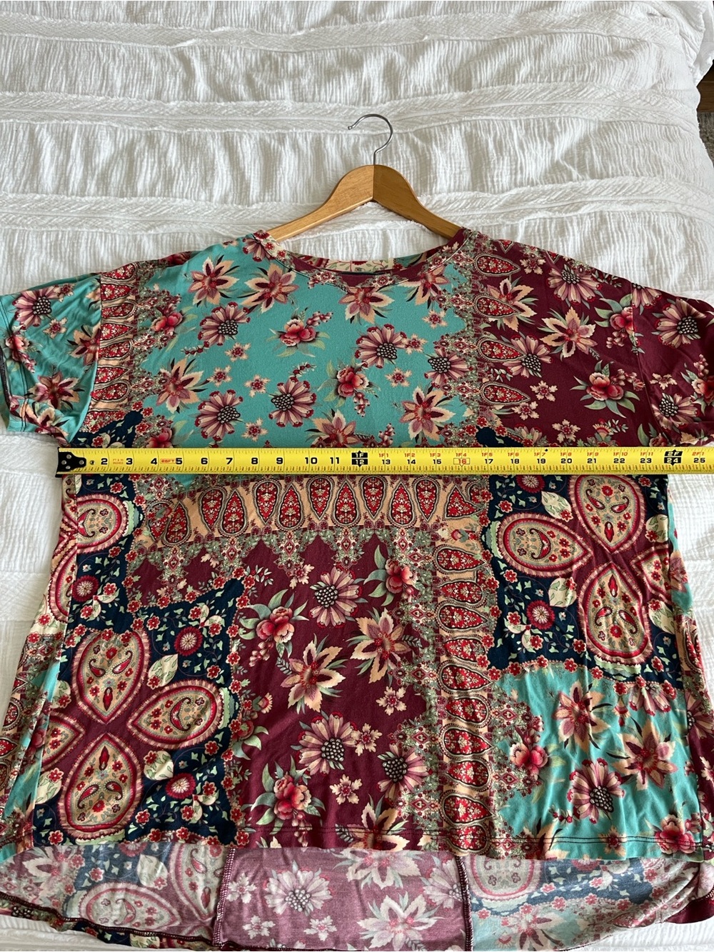 Johnny Was Thena Box Pleat Swing T-Shirt Medium - Picture 6 of 12